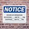 Signmission Hours Of Operation Receiving _ Am - _, 14 in W x Rectangle, Plastic OS-2PACK-NS-P-1014-L-13545 - alternate 4